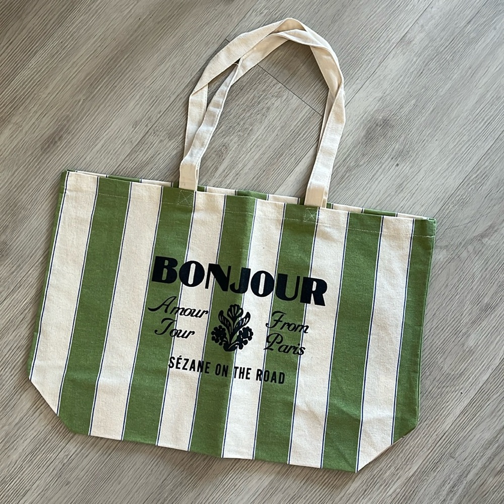 NWOT Sezane Bonjour Tote Bag